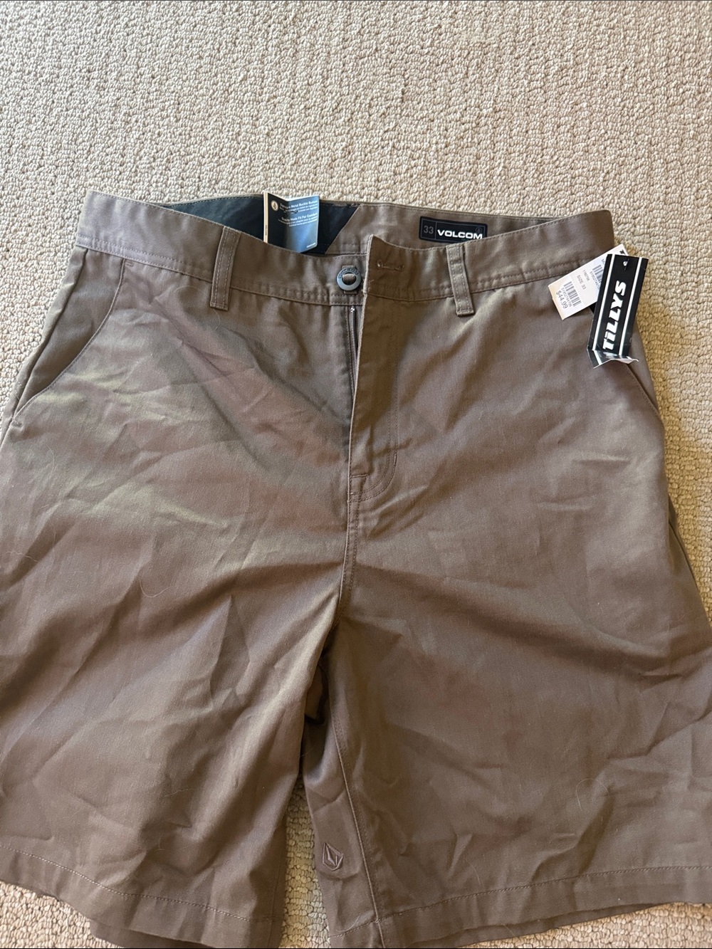 Volcom Men’s Brown Chino Shorts
